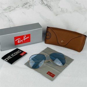 Ray-Ban Aviator Blue Polarized Sunglasses Rg3